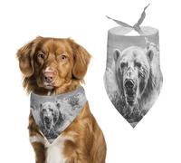 Wildlife White Bear Dog Bandana Puppy Cat Scarfs Bibs Washable Triangle Kerchief Pet Gifts