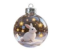 Wildlife Wonders Collection Ornament,Handcrafted Animal Christmas Bauble Decor,Winter Tree Decor Sparkling Star Accents,Christmas Holiday Ornaments (D)