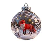 Wildlife Wonders Collection Ornament,Handcrafted Animal Christmas Bauble Decor,Winter Tree Decor Sparkling Star Accents,Christmas Holiday Ornaments (C)