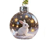 Wildlife Wonders - Crystal Ball Ornament Collection, 6PCS Glass Animal Globe Decoration Set, 2025 New Nature Inspired Hanging Ornament for Christmas Tree, Home Décor, Holiday Keepsake (C)