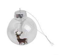 Wildlife Wonders Ornament Clear Plastic Animal Christmas Ball for Tree Decor 7cm(4)