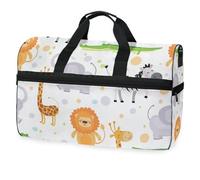 Wildlife Zebra Safari Travel Duffel Bag for Men Women Boys Girls Teens,Oversized Sports Gym Bag with Shoes Compartment Overnight Weekend Yoga Workout Bag Training Handbag