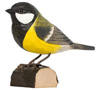 WILDLIFEGARDEN Wildlife Garden - DecoBird Great Tit (WG401) - Hand Carved Decorative Bird Figurine Made of Linden Wood - Small European Birds Collection