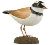 WILDLIFEGARDEN WG4449 DecoBird Little Ringed Plover - Hand Carved Decorative Wooden Bird - Small European Birds