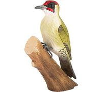 WILDLIFEGARDEN Wildlife Garden - DecoBird Green Woodpecker (WG452) - Hand Carved Decorative Bird Figurine Made of Linden Wood - Large European Birds Collection