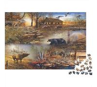 WildlifeScenes-NatureLandscapeStyle 1000pc Jigsaw Featuring Unique Shapes Favourites Jigsaw As Anti-stress Puzzles for Digital Detox Activities And Retirement Gifts 52x38cm/1000pcs