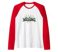 Wildling: Nature Lovers Organic Growth Artwork Raglan Baseball Tee, Men, Red/White, S