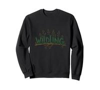 Wildling: Nature Lovers Organic Growth Artwork Sweatshirt, Adult Unisex, Black, S