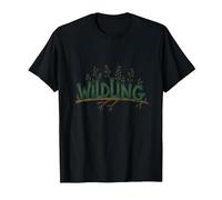 Wildling: Nature Lovers Organic Growth Artwork T-Shirt, Men, Black, 5XL