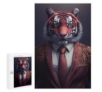 Wildly Dapper Tiger Suit - Adult Tabletop Puzzle, 1000 PCS, Winter Gift - for A Rewarding Weekend Challenge