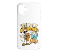 Wildly Unprepared for The Day Ahead Skeleton Iced Coffee Case for iPhone 16 Plus