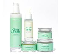 WildMint Pro-Aging Glow Set | Skincare: Cleanser, Serum, Face Oil, Night Cream & Eye Cream | Natural Solution for Mature, Dry, Menopause, Dull & Sensitive Skin | Boosts Hydration, Firmness & Collagen
