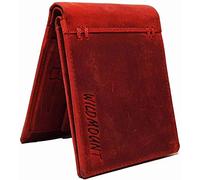 Wildmount Men Genuine Leather Wallet, Red, Casual