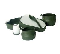 WILDO CAMP-A-BOX HIKING TRAVEL BUSHCRAFT CAMPING PLATE SPORK 2 FOLD-A-CUPS OLIVE