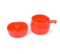 Wildo Fold-A-Cup 250ml Swedish Army Folding Cups Red (Pack of 2) | Lightweight Camping Mug Military Outdoor Cup for Hiking, Travel & Survival