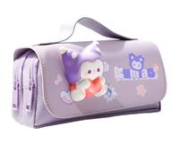 WildOath Apple Cat Pencil Case - Large Capacity Cute Cartoon Stationery Bag, Multi-Functional Handheld Pen Pouch, Stress Relief Pencil Box for School & Office, Boys & Girls (Cool Cat)