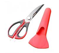 WildOath Kitchen Scissors with Magnetic Sheath - Sharp, Durable, and Ergonomic Grip for Ultimate Cooking Convenience (Red)