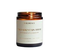WILDRACE Wild Mountain Thyme Herb Candle Made with 100% Essential Oils and Natural Soy Wax | Handmade in The UK - Luxury Candle for All Seasons - Inspired by Mountain Hikes