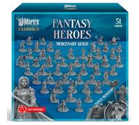 Wildspire Classic Heroes - Mercenary Guild - 51 Paintable Characters for DND Miniatures Bulk I 28mm Dungeons Dragons D&D Miniatures I DND Minis D&D Figures Dragons Figures Pathfinder Compatible