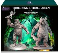 Wildspire Troll King and Queen for D&D Miniatures - Paintable Troll Figures for Dungeons & Dragons Fantasy Tabletop RPG