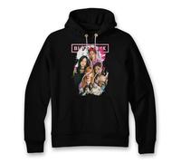 WildStallion BLACKPINK Official Merchandise Hoodie Unisex - K-Pop Graphic Pullover Sweatshirt, Trendy Streetwear Hoodie (UK, Alpha, M, Regular, Regular, BLACK)