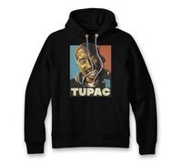 wildstallion Timeless Tribute: Classic Tupac Hoodie - Celebrate the Legacy of a Hip-Hop Icon Hoodie for Men and Women Unisex Hoodie (UK, Alpha, M, Regular, Regular, BLACK)