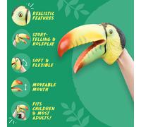 Wildthings Wild Thingz Green Toucan Hand Puppet