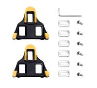 Wildto SPD-SL Pedal Cleats for Shimano SM-SH11 System Shoes Locking Cycling Road Bike Pedals Cleat 6 Degrees Float Yellow Indoor Outdoor Peleton Bicycle Clips