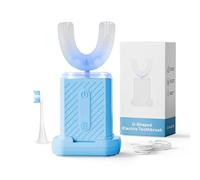 WILDWELLO U-Shaped Electric Toothbrush, 4 Modes, 60-Second Clean, Magnetic Contact Charging, Travel-Friendly