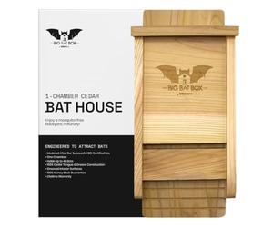 WildYard Cedar Bat Box - Single Chamber, Preassembled - Wildlife Garden Habitat with Bat Roosting Box - Weatherproof Outdoor Gadget - Gothic Gifts for Nature Enthusiasts