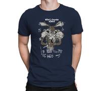 Wile E. Coyote Genius Men's T-Shirt, navy blue, XL