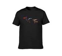 Wile E Coyote & The Road Runner Men's T-Shirt Black Graphic Unisex Tee Shirt XL