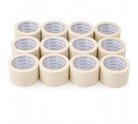 Wiles Eagle Masking Tape for Painting - 50mm x 50 Metres, Multi-Surface Decorating Tape for DIY, Medium-High Adhesion, Clean Removal, Easy Tear Design, Multi Purpose painting Tape - 12 ROLLS