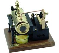 Wilesco D4 Stationary Live Steam Engine Model Beeswax Candle Powered In Brass