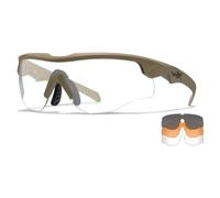 Wiley X Rogue comm Sunglasses, Grey/Clear/Light Rust, One Size