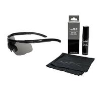 Wiley X Saber Advanced 2in1 Tactical Glasses - Grey/Clear/Matte Black + Anti-Fog Cleaner Kit - set