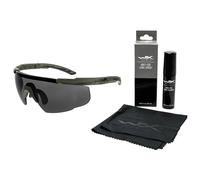 Wiley X Saber Advanced Set 3in1 Tactical Glasses - Grey/Clear/Light Rust/Matte Black + Anti-Fog Cleaner Kit - set