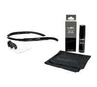 Wiley X Saber Advanced Tactical Glasses - Clear Matte Black + Anti-Fog Cleaner Kit - set