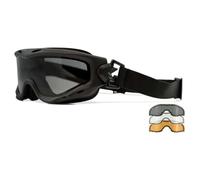 Wiley X Sunglasses SPEAR DUAL LENS Frame Matte Black Shield Grey + Clear + Light Rust,Size Medium - Xxl