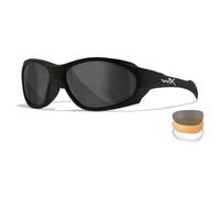 Wiley X Sunglasses XL-1 ADVANCED COMM 2.6 Frame Matte Black Shield Grey/Clear/Light Rust,Size 62/17/120