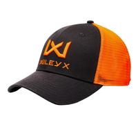 Wiley X │ WX Trucker Cap | Grey Cotton Signal Orange Mesh | Men Ajustable Lightweight Breathable Snapback 6 Panel Hat | Sun Visor | Perfect for Shooting Airsoft Sport Outdoor