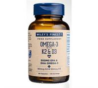 Wiley's Finest UK Vitamin K2 + D3 + Omega-3. 60 Gelcaps