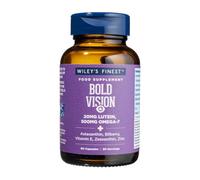 Wiley's Finest Wild Alaskan Fish Oil Bold Vision - Fish Oil Eye Health Supplement with Lutein, Zeaxanthin, Bilberry, Omega-7, Vitamin E, and Zinc - 60 Softgels (30 Servings)