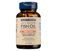 Wiley's Finest Wild Alaskan Fish Oil Peak DHA - 900mg EPA and DHA Omega-3s - 60 Softgels (30 Servings)
