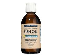 Wiley's Finest Wild Alaskan Fish Oil Peak Omega-3 Liquid Supplement - 2300mg EPA and DHA Omega-3s - Lemon Flavor - 8.45 Oz (50 Servings)