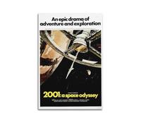 WILFCXSC 2001 A Space Odyssey Poster Vintage Movie 90s Canvas Wall Art Poster Decor Living Room Modern Family Bedroom 24x36inch(60x90cm) Unframe-style