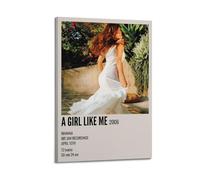 WILFCXSC Rihanna A Girl Like Me Canvas Wall Art Poster Decor Living Room Modern Family Bedroom 24x36inch(60x90cm) Frame-style
