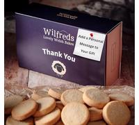 Wilfred’s Luxury Shortbread Biscuit Thank You Gift Set - 20 Crumbly Butter Biscuits Made with Welsh Shirgar Butter - Premium Gift Box with Personalised Message Option (Thank You)