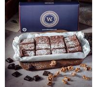 Wilfreds Decadent Chocolate and Walnut Brownies: 12 Rich Belgian Chocolate Brownies in a Letter Box Gift-Ready Box - Perfect for Satisfying Your Sweet Cravings or Gifting to Loved Ones