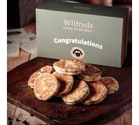 Wilfreds Vegan Welsh cakes - 12 Artisan Delights Delivered to Your Door for a True Taste of Wales - The Ultimate Welsh Gift For Him or Her (Congratulations Sleeve)